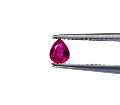 Natural Ruby Mozambique Pear 5x4 MM