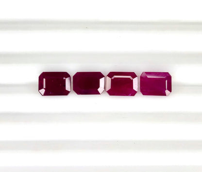 Natural Ruby Mozambique Octagon 8x6 MM