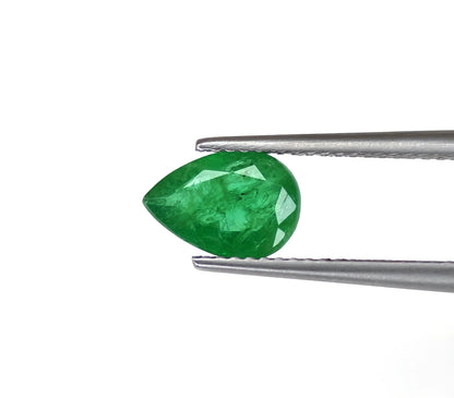 Natural Emerald Zambia Pear 1.18 carat
