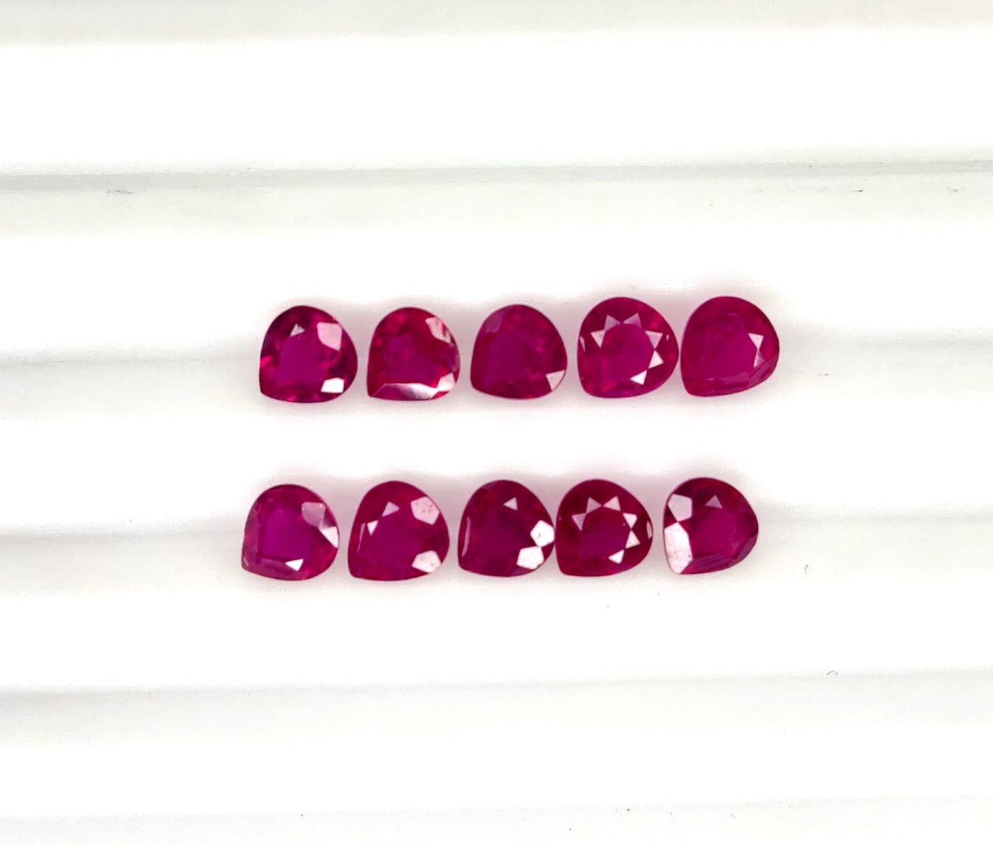 Natural Ruby Bangkok Heart 4 MM