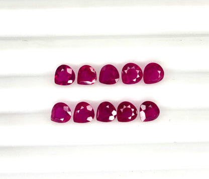Natural Ruby Bangkok Heart 4 MM