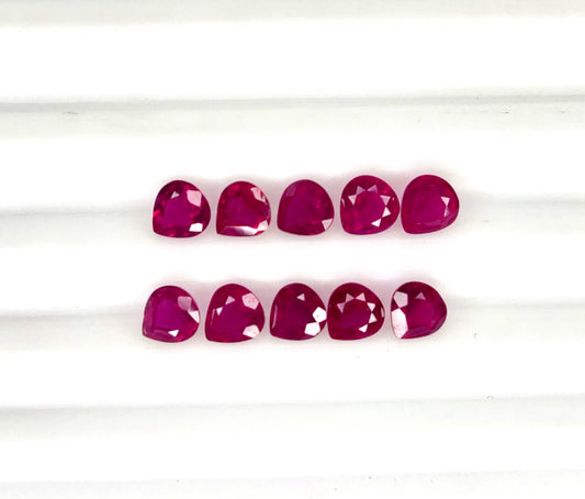 Natural Ruby Bangkok Heart 4 MM
