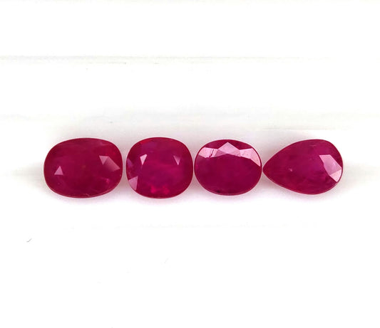 Natural Ruby Mozambique  Oval/Pear 6.36 carat