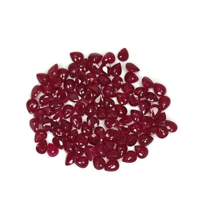 Natural Ruby Mozambique Pear 5x4 MM