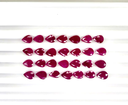 Natural Ruby Mozambique Pear 7x5 MM