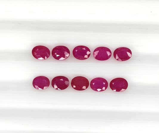 Natural Ruby Mozambique Oval 4x3 MM