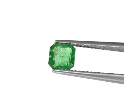 Natural Emerald Zambia Square Octagon 0.95 carat