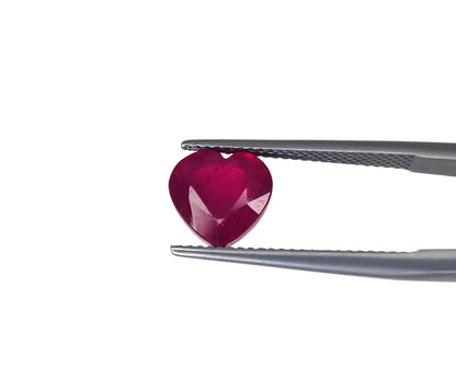 Natural Ruby Bangkok Heart 9 MM
