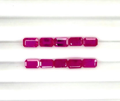 Natural Ruby Mozambique Octagon 5x3 MM