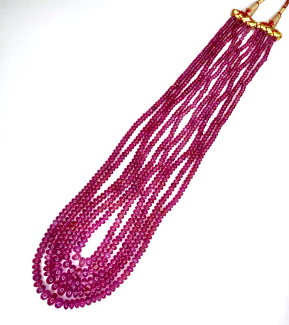 Natural Ruby Bangkok Round Beads 537.50 Carat