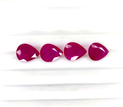 Natural Ruby Mozambique Pear 10x8 MM