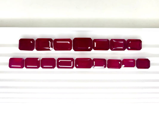 Natural Ruby Bangkok Octagon Mix Size