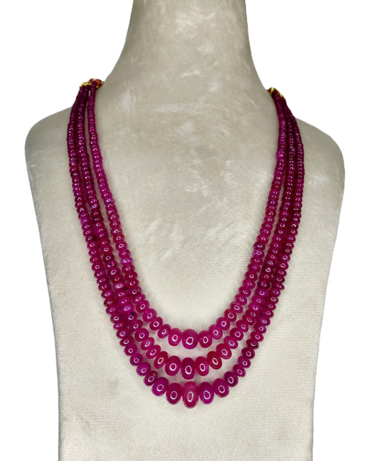 Natural Ruby Bangkok Round Beads 407.33 Carat