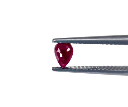 Natural Ruby Mozambique Pear 6x4 MM