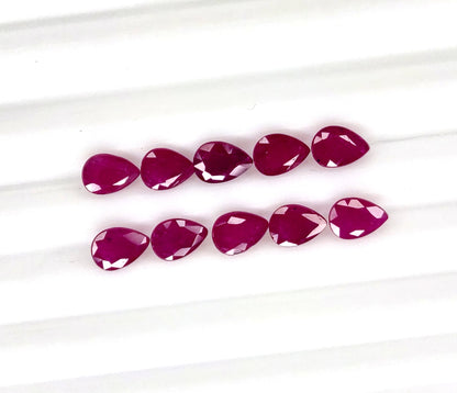 Natural Ruby Madagascar Pear 6x4 MM