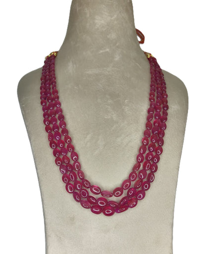 Natural Ruby Bangkok Oval Beads 383.42 Carat