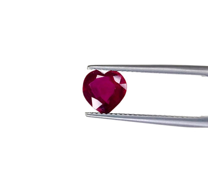 Natural Ruby Bangkok Heart 8 MM