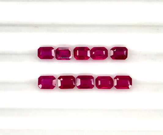 Natural Ruby Bangkok Octagon 4x3 MM