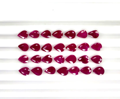 Natural Ruby Mozambique Pear 7x5 MM