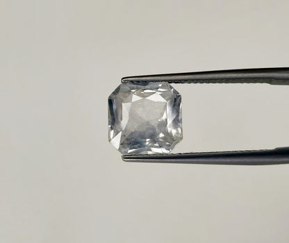 Natural White Sapphire Sri Lanka (Ceylon) Square Octagon 5.46 carat