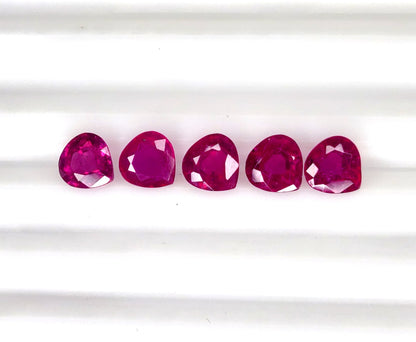 Natural Ruby Bangkok Heart 6 MM