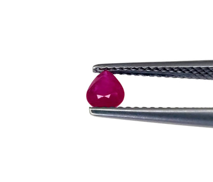 Natural Ruby Mozambique Pear 5x4 MM