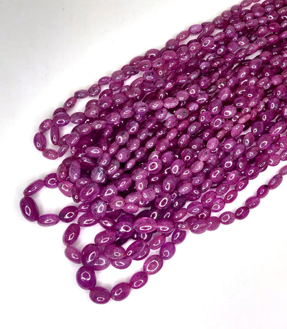 Natural Pink Sapphire Bangkok Oval Beads 1,236.05 Carat