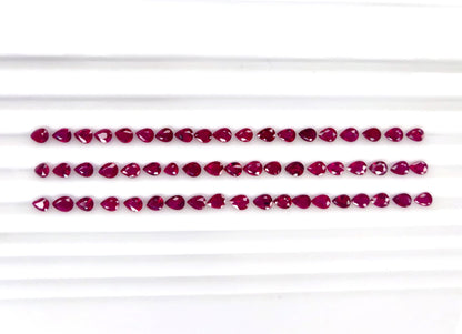 Natural Ruby Mozambique Pear 4x3 MM