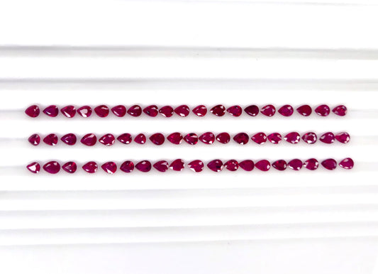 Natural Ruby Mozambique Pear 4x3 MM