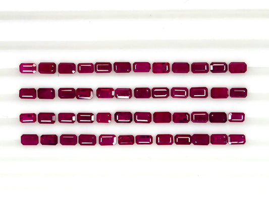 Natural Ruby Mozambique Octagon 5x3 MM