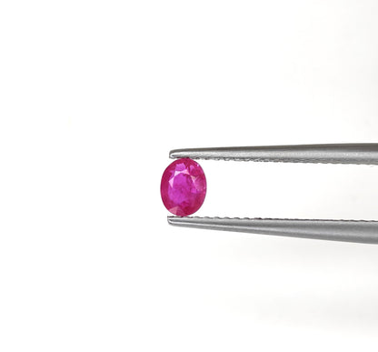 Natural Ruby Mozambique Oval 5x4 MM