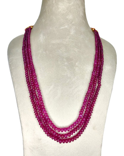 Natural Ruby Bangkok Round Beads 333.56 Carat