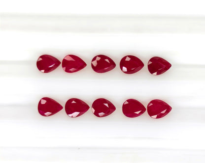 Natural Ruby Mozambique Pear 4x3 MM