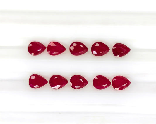 Natural Ruby Mozambique Pear 4x3 MM