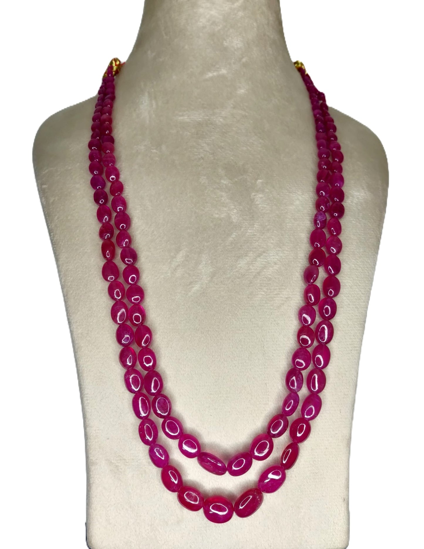 Natural Ruby Bangkok Oval Beads 381.01 Carat