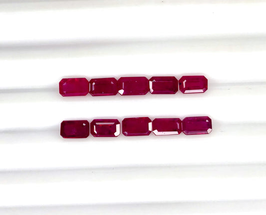 Natural Ruby Mozambique Octagon 5x3 MM