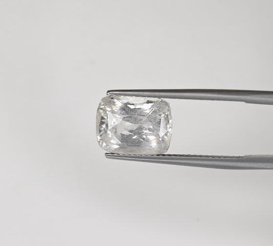 Natural White Sapphire Sri Lanka  Cushion  6.99 carat