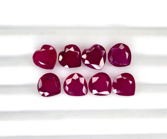 Natural Ruby Bangkok Heart 7 MM