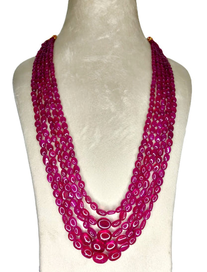 Natural Ruby Bangkok Oval Beads 550.16 Carat