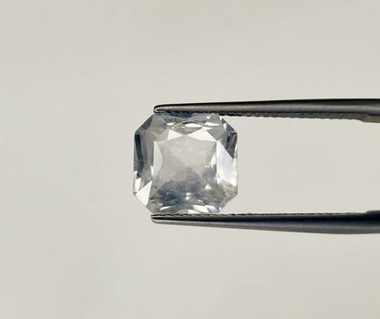 Natural White Sapphire Sri Lanka (Ceylon) Square Octagon 5.46 carat