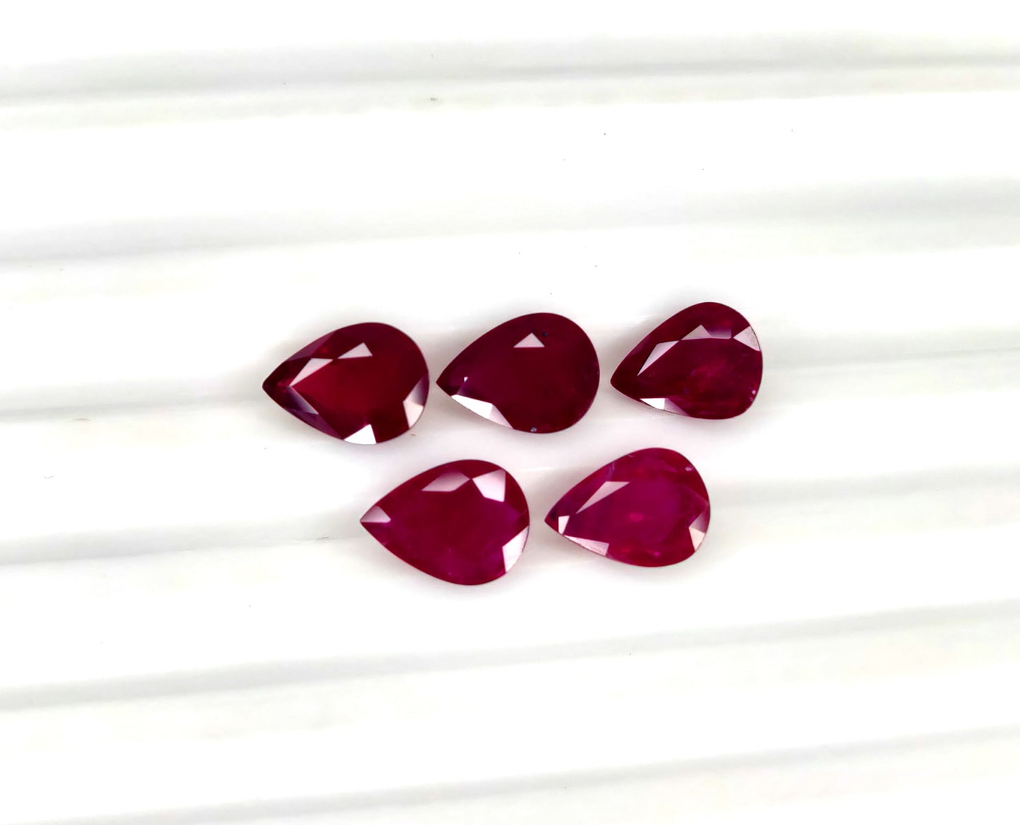 Natural Ruby Mozambique Pear 8x6 MM