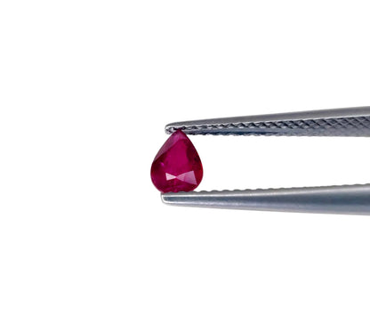 Natural Ruby Mozambique Pear 6x4 MM