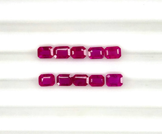 Natural Ruby Bangkok Octagon 4x3 MM