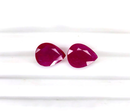 Natural Ruby Mozambique Pear 10x8 MM