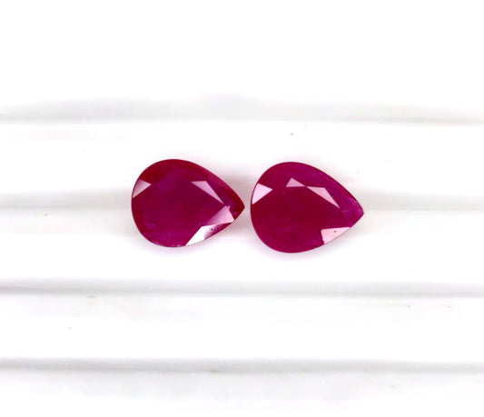 Natural Ruby Mozambique Pear 10x8 MM