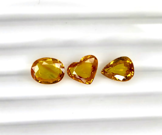 Natural Yellow Sapphire Bangkok Heart /Oval/Pear 6.50 carat