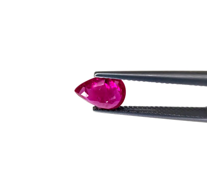 Natural Ruby Mozambique Pear 9x7 MM