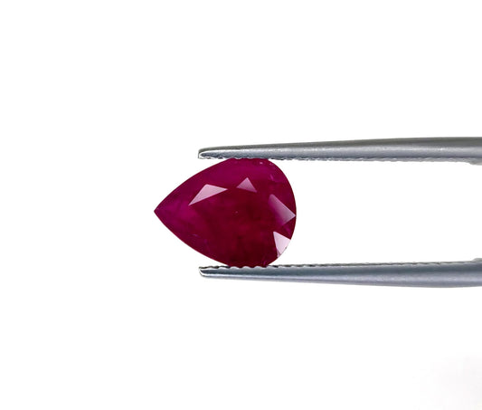 Natural Ruby Mozambique Pear 10x8 MM