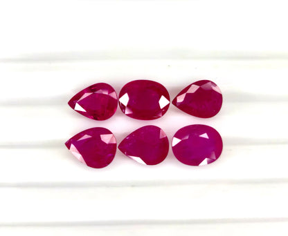Natural Ruby Mozambique Oval / Pear 9x7 MM