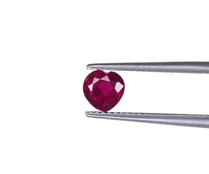 Natural Ruby Bangkok Heart 6 MM